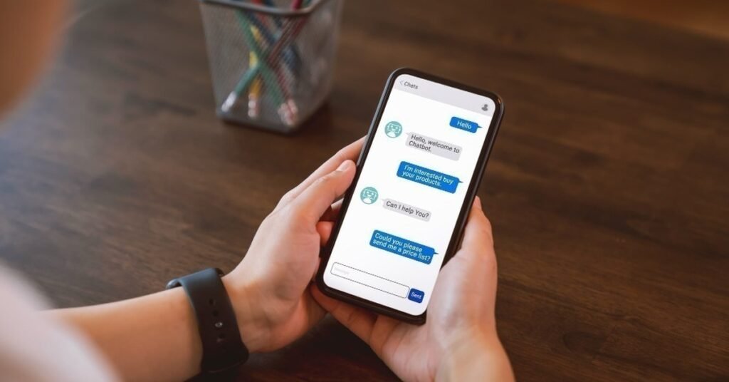 Using AI chatbot on smartphone