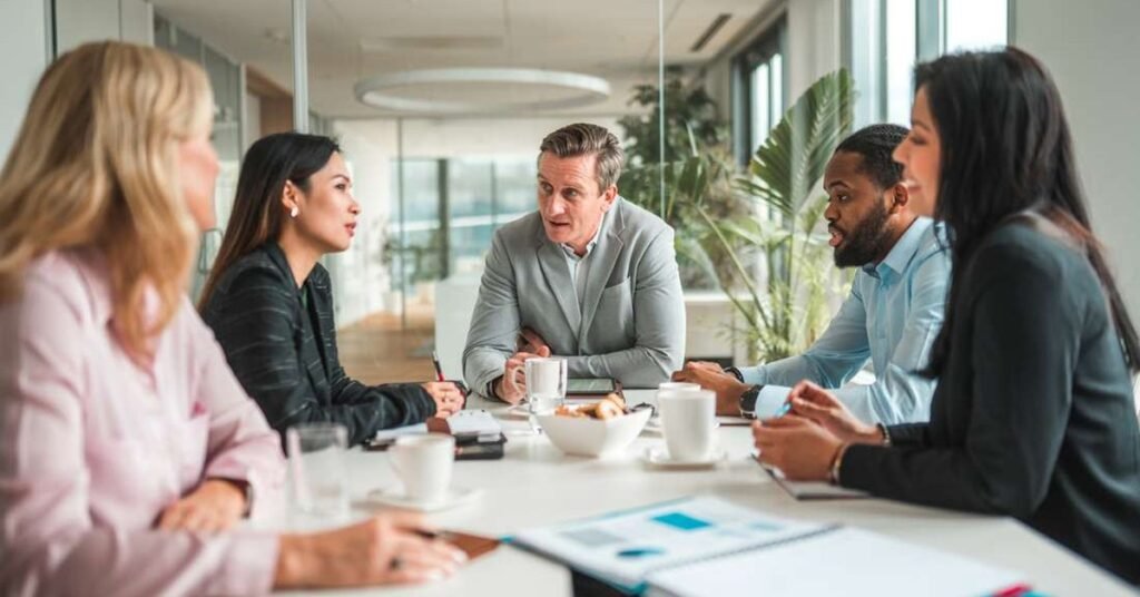 Business strategy meeting