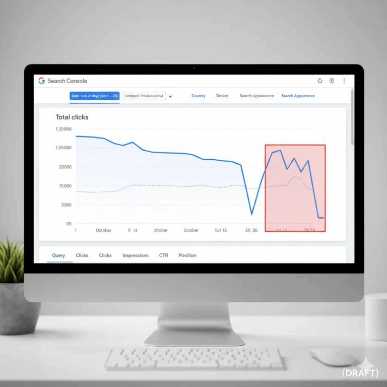 Website traffic analytics showing drop after Google spam update