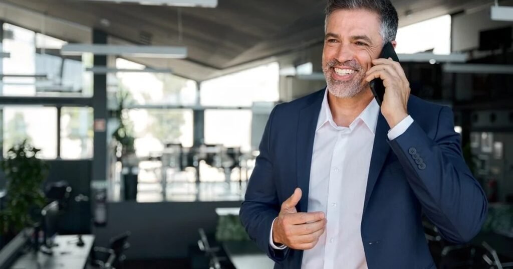 Business owner receiving phone enquiry
