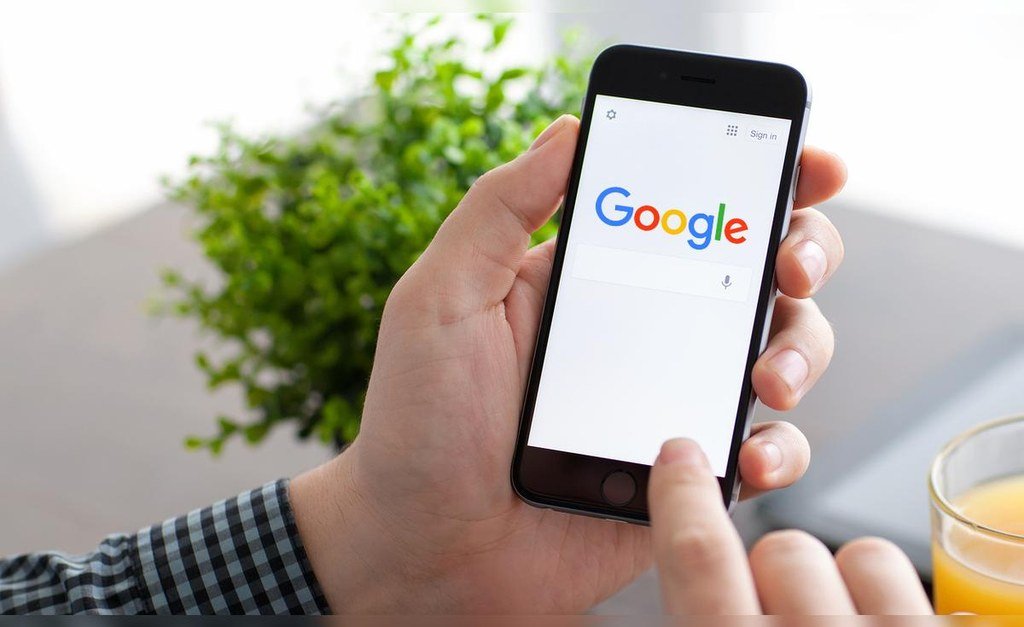 Google search results on a smartphone